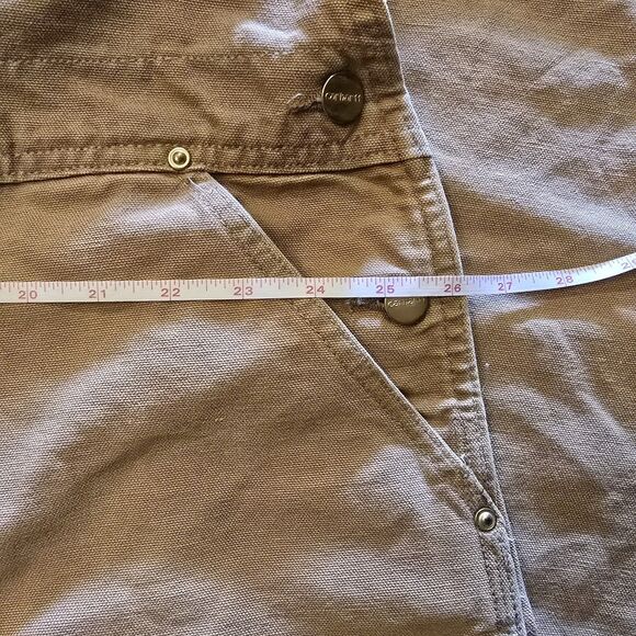 VTG Carhartt Mens 54x30 ? No Size Tag Brown Duck Canvas Bib Overall Double Knee - Picture 15 of 16